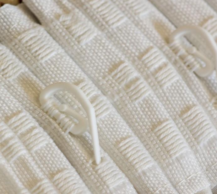 Chenille Blackout Taped Curtains Beige