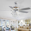 Cottonfy UK Remote Controlled Crystal Fan with Lights