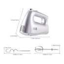 Livingandhome 250W Silver Hand Mixer Electric Whisk With 5 Speeds