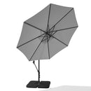 Livingandhome Outdoor 32 LED Lighted Patio Umbrella With Crank Lift System