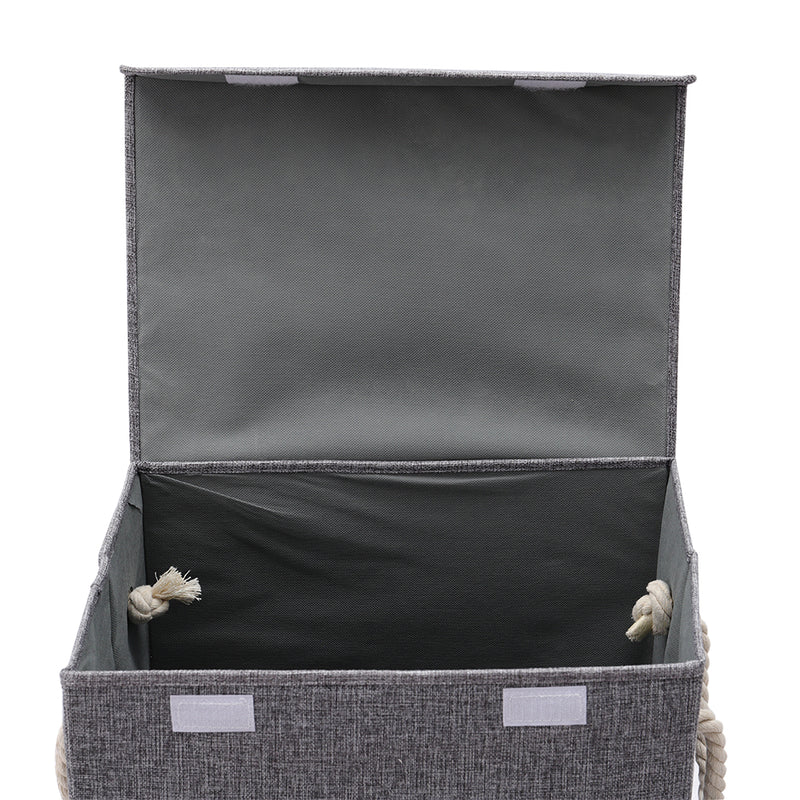 Lifeideas Foldable Home Laundry Baskets Laundry Hamper with Lid and Rope Handles