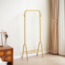 Lifeideas Freestanding Gold Clothes Rack with Bottom Shelf