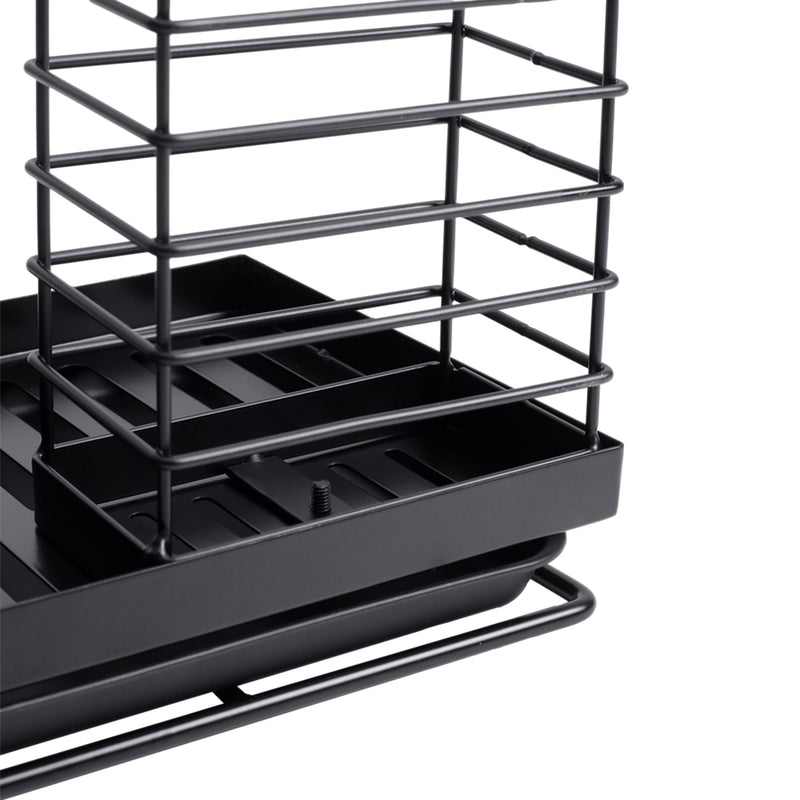 Livingandhome Black Steel Kitchen Sink Caddy Organizer
