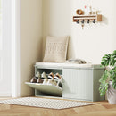 HOMCOM Shoe Storage Bench With Cushion And Flip-Drawer 104x26x47.5cm