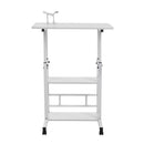 Height Adjustable Mobile Overbed Table With Wheels