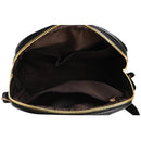 Modishion Black PU Leather Backpack
