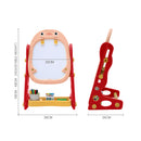 Kidkid Adjustable Double-Sided Magnetic Art Easel with Games