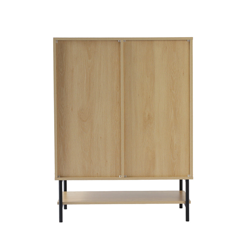 Livingandhome Rustic Wooden Multi-Drawer Storage Cabinet