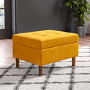 Livingandhome Tufted Rectangular Storage Ottoman