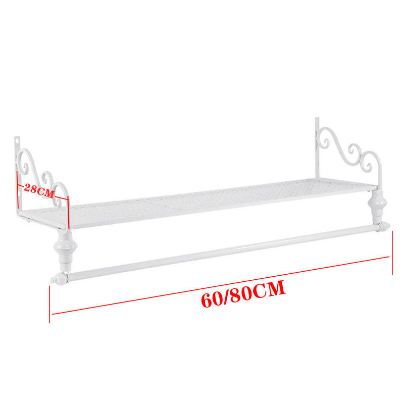 Lifeideas Wall Mounted Metal Clothes Garment Shop Display Rack with Shelf