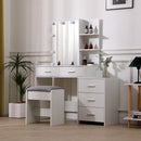 Livingandhome Dressing Table Set with Large Lighted Mirror
