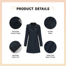 Long Trench Coat with Detachable Hood
