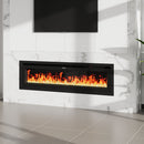 Electrical Fireplace with Remote, 12 Vibrant Flame Colours, Adjustable Heating Modes, and Safety Features