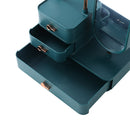 Sheonly Jewelry Organizer with Rotating Mirror and Makeup Storage Box