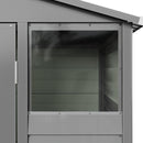 8*6FT Metal Apex Roof Garden Storage Shed