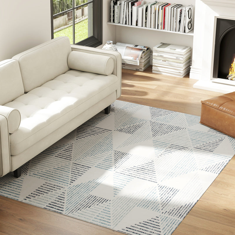 HOMCOM Non-Slip Large Rug for Living Room