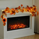 Lighted Fall Garland with Sunflowers