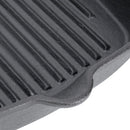 Lifeideas Pre-Seasoned Cast Iron Grill Pan with Dual Handles