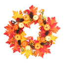 Large Autumn Wreath Door Decor with Assorted Maple Leaves