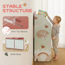 AIYAPLAY Kids Bookshelf with Storage, Toy Storage Unit for Playroom, Pink