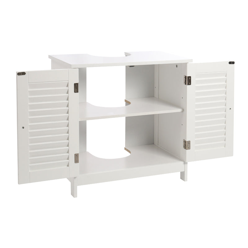 Livingandhome Under Sink Bathroom Cabinet 2 Shutter Door