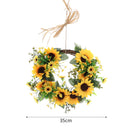 Lifeideas Artificial Sunflower Wreath Hanging Garland for Wedding Decoration