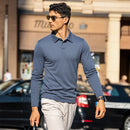 Cotton Long Sleeve Polo T-Shirt