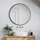 Cottonfy UK Round Bathroom Framed Mirror Wall Hanging