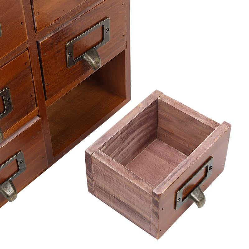 Lifeideas Retro Wooden Drawer Organzier Box