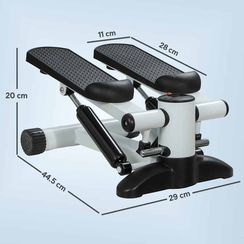 SPORTNOW Mini Stepper Machine with LCD Monitor and Non-Slip Pedals