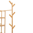 Livingandhome 81cm Multi-functional Wooden Coat Rack with Storage Drawers