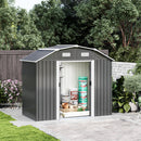 Breeins Large 7.5 x 4 ft Galvanized Steel Acrylic Storage Shed