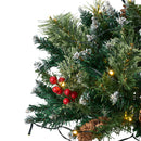 Lifeideas 1 Pack Artificial Pre-Lit Christmas Planter Bushes Decoration