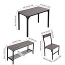 Livingandhome Dining Table Set for 4