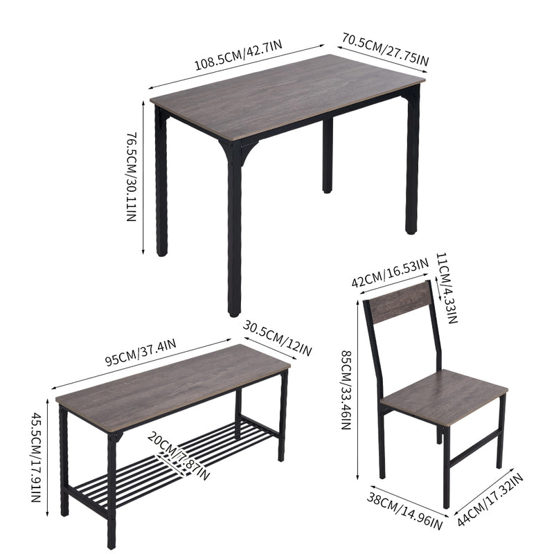 Livingandhome Dining Table Set for 4