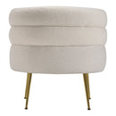 Livingandhome Curved Upholstered Single Sofa Accent Chair