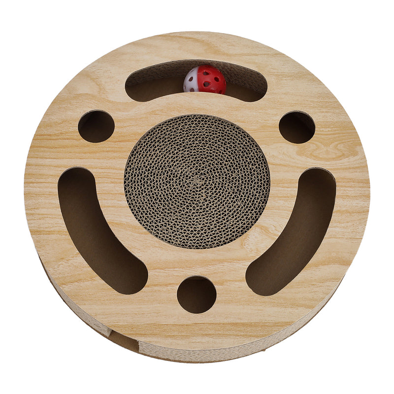 KidKid Round Cat Scratcher with Ball Toy