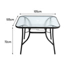 Breeins 4-Seater Garden Table and Folding Chairs Set