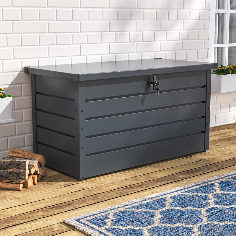 Garden Sanctuary Steel Garden Lockable Storage Box for Tools