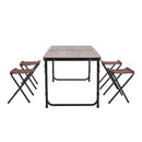 Breeins Outdoor Foldable Picnic Table With Four Stools