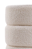 Livingandhome Round Upholstered Ottoman