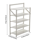 Cottonfy UK 5-Tier Foldable Bamboo Shoe Rack