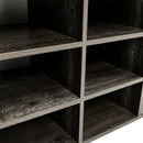 Livingandhome Grey Padded Shoe Storage Bench