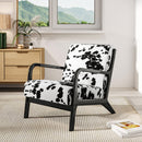 Livingandhome Velvet Upholstered Armchair