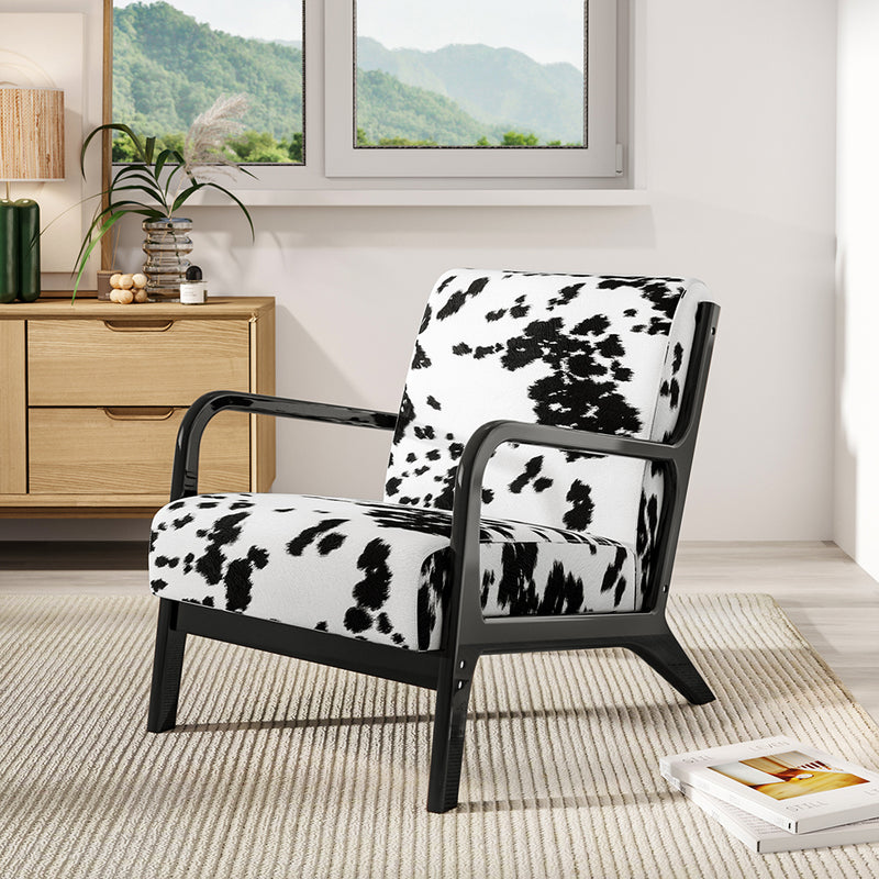 Livingandhome Velvet Upholstered Armchair