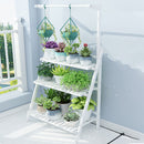 Breeins Rustic Plant Stand with Hanging Rod