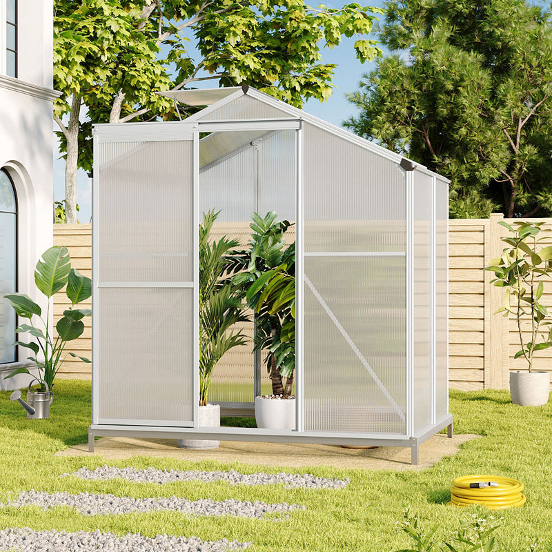 Breeins Aluminium Hobby Greenhouse with Base and Window Opening