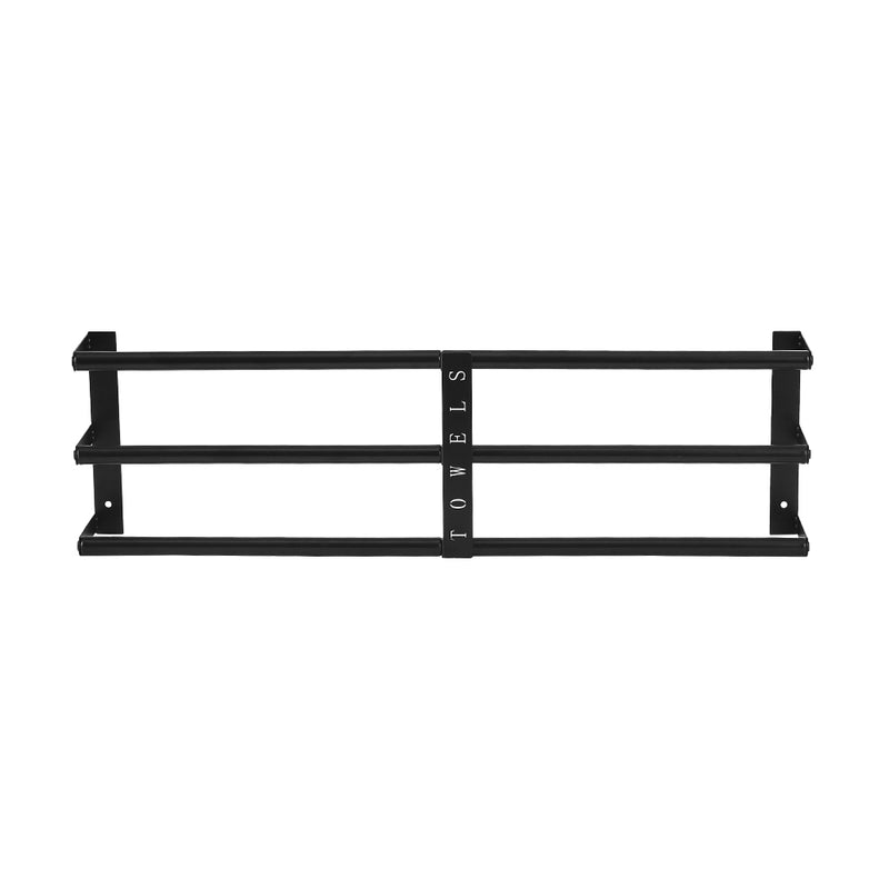 Lifeideas Durable & Chic: Premium Iron Space-Saving Bathroom Wall Mounted Towel Rack