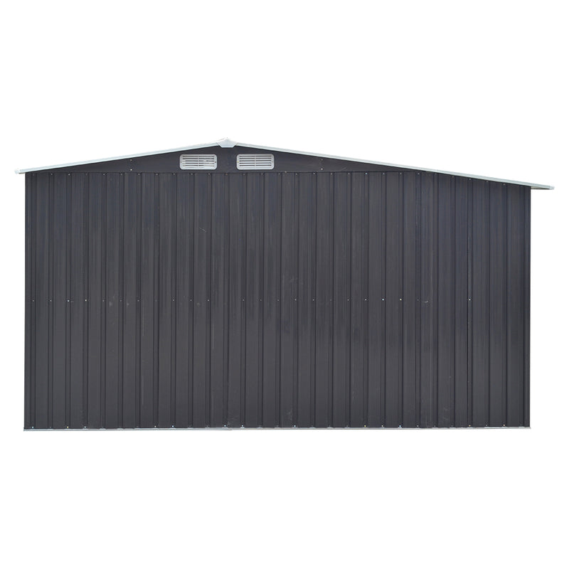 Breeins Steel Garden Shed with Log Storage