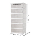 Livingandhome 6-Tier Foldable Plastic Storage Rack